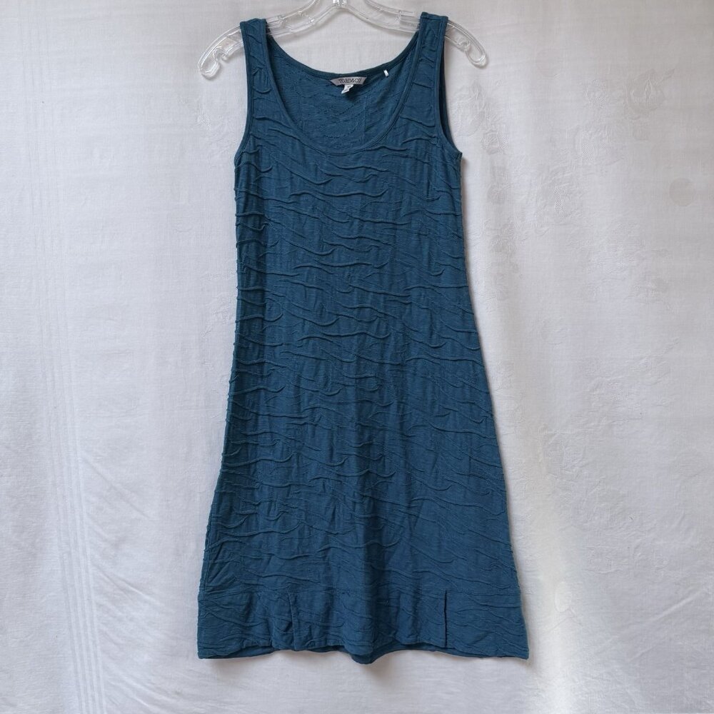 Horny Toad Teal‎ Blue Samba Wave Tank Dress Athletic Organic Cotton Womens XS